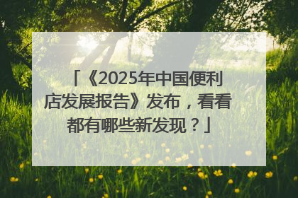 《2025年中国便利店发展报告》发布，看看都有哪些新发现？