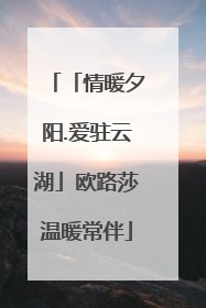 「情暖夕阳.爱驻云湖」欧路莎温暖常伴