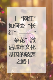 “网红”如何变“长红”——“一朵花”激活城市文化基因的破题之路