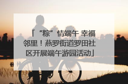 “粽”情端午 幸福邻里！燕罗街道罗田社区开展端午游园活动