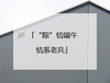 “粽”情端午 情系老兵