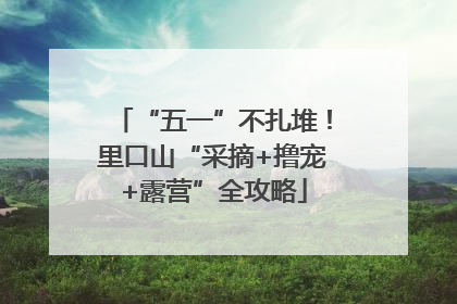 “五一”不扎堆！里口山“采摘+撸宠+露营”全攻略