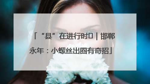 “县”在进行时⑬｜邯郸永年：小螺丝出圈有奇招