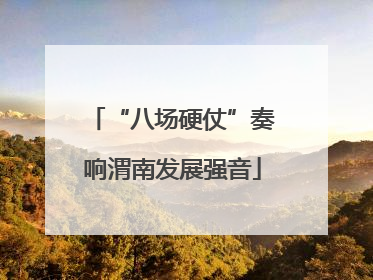 “八场硬仗”奏响渭南发展强音
