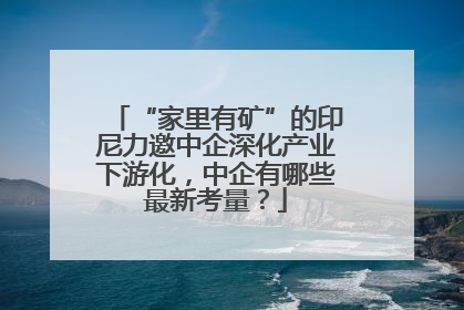 “家里有矿”的印尼力邀中企深化产业下游化，中企有哪些最新考量？
