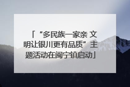 “多民族一家亲 文明让银川更有品质”主题活动在闽宁镇启动