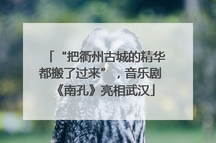 “把衢州古城的精华都搬了过来”，音乐剧《南孔》亮相武汉