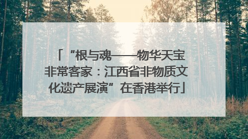 “根与魂——物华天宝 非常客家：江西省非物质文化遗产展演”在香港举行
