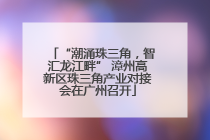 “潮涌珠三角，智汇龙江畔” 漳州高新区珠三角产业对接会在广州召开