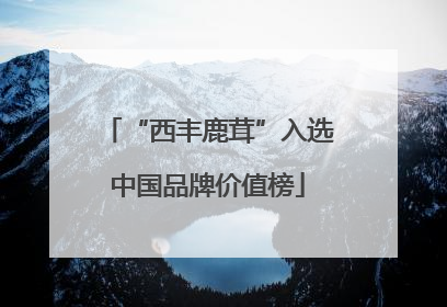 “西丰鹿茸”入选中国品牌价值榜