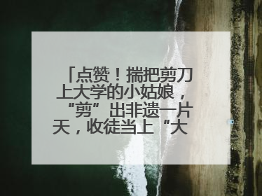 点赞！揣把剪刀上大学的小姑娘，“剪”出非遗一片天，收徒当上“大师傅”