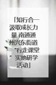 知行合一汲取成长力量 南通通州兴东街道“行走课堂”实地研学活动