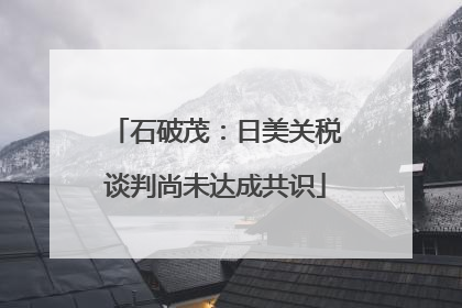 石破茂：日美关税谈判尚未达成共识