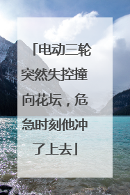 电动三轮突然失控撞向花坛，危急时刻他冲了上去