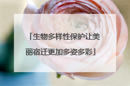 生物多样性保护让美丽宿迁更加多姿多彩