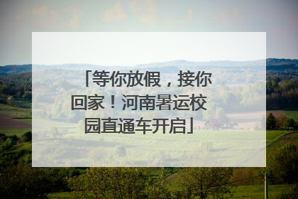 等你放假，接你回家！河南暑运校园直通车开启