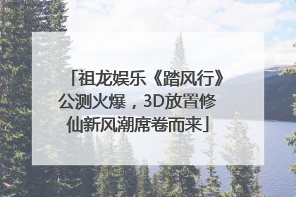 祖龙娱乐《踏风行》公测火爆，3D放置修仙新风潮席卷而来