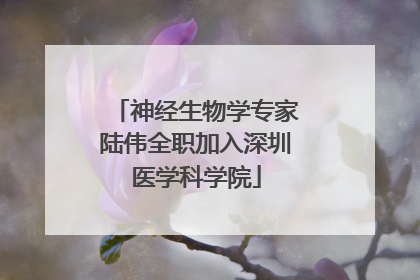 神经生物学专家陆伟全职加入深圳医学科学院