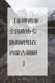 秦博勇率全国政协专题调研组在内蒙古调研