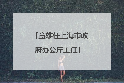 章雄任上海市政府办公厅主任