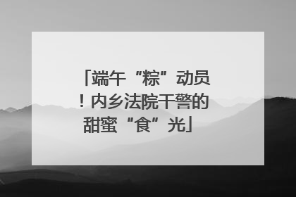 端午“粽”动员！内乡法院干警的甜蜜“食”光