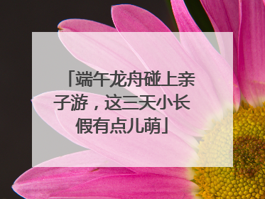 端午龙舟碰上亲子游，这三天小长假有点儿萌