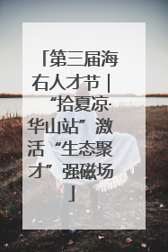 第三届海右人才节｜“拾夏凉·华山站”激活“生态聚才”强磁场