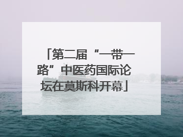 第二届“一带一路”中医药国际论坛在莫斯科开幕