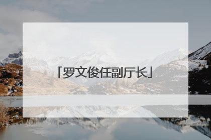 罗文俊任副厅长