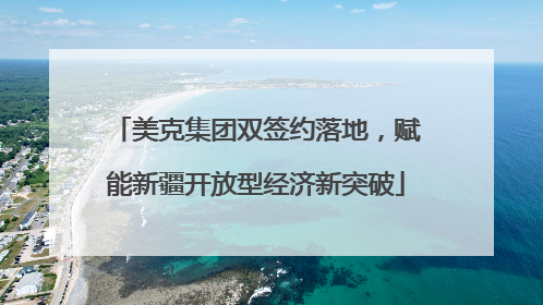 美克集团双签约落地，赋能新疆开放型经济新突破