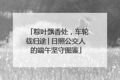 粽叶飘香处，车轮载归途│日照公交人的端午坚守图鉴