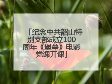 纪念中共韶山特别支部成立100周年《堡垒》电影党课开课