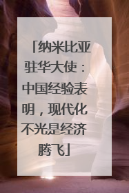 纳米比亚驻华大使：中国经验表明，现代化不光是经济腾飞