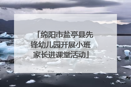 绵阳市盐亭县先锋幼儿园开展小班家长进课堂活动