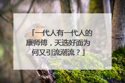 一代人有一代人的康师傅，天选好面为何又引流潮流？