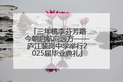 三年桃李芬芳路 今朝启航向远方——庐江裴岗中学举行2025届毕业典礼