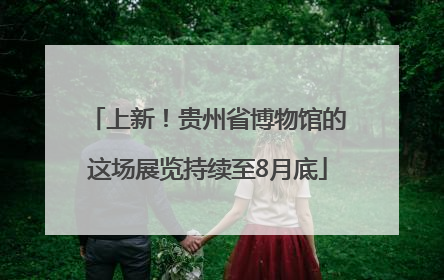 上新！贵州省博物馆的这场展览持续至8月底