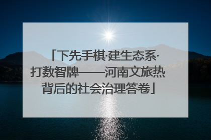 下先手棋·建生态系·打数智牌——河南文旅热背后的社会治理答卷