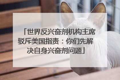 世界反兴奋剂机构主席驳斥美国指责：你们先解决自身兴奋剂问题