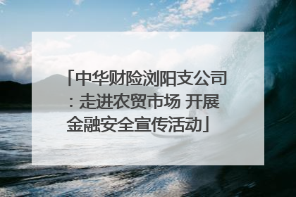 中华财险浏阳支公司：走进农贸市场 开展金融安全宣传活动