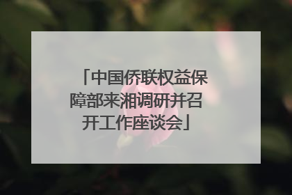 中国侨联权益保障部来湘调研并召开工作座谈会