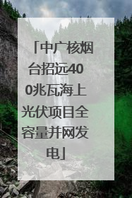中广核烟台招远400兆瓦海上光伏项目全容量并网发电