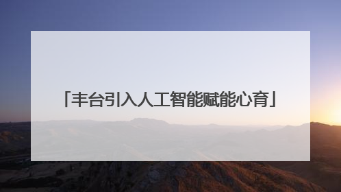丰台引入人工智能赋能心育