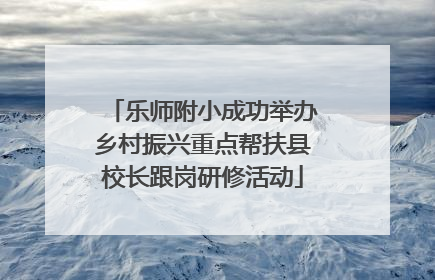 乐师附小成功举办乡村振兴重点帮扶县校长跟岗研修活动