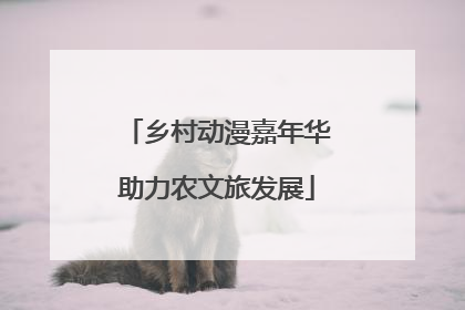 乡村动漫嘉年华助力农文旅发展