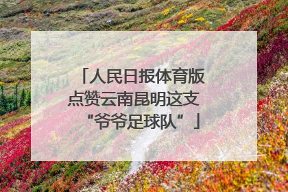 人民日报体育版点赞云南昆明这支“爷爷足球队”