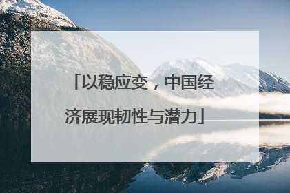 以稳应变，中国经济展现韧性与潜力