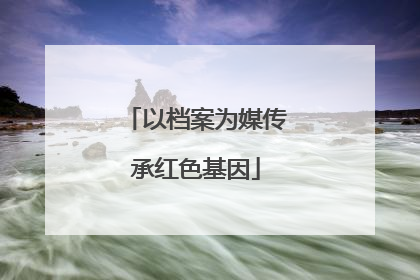 以档案为媒传承红色基因