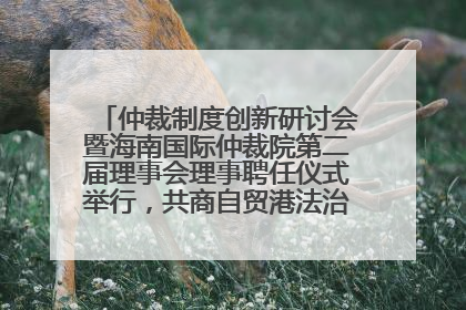 仲裁制度创新研讨会暨海南国际仲裁院第二届理事会理事聘任仪式举行，共商自贸港法治建设新路径