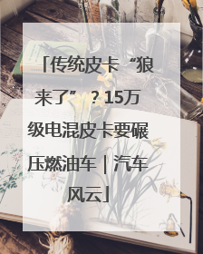 传统皮卡“狼来了”？15万级电混皮卡要碾压燃油车｜汽车风云